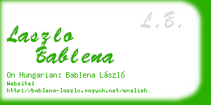 laszlo bablena business card
